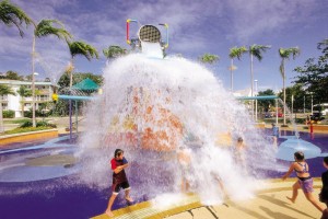 children having fun at the Townsville Waterpark on the Strand